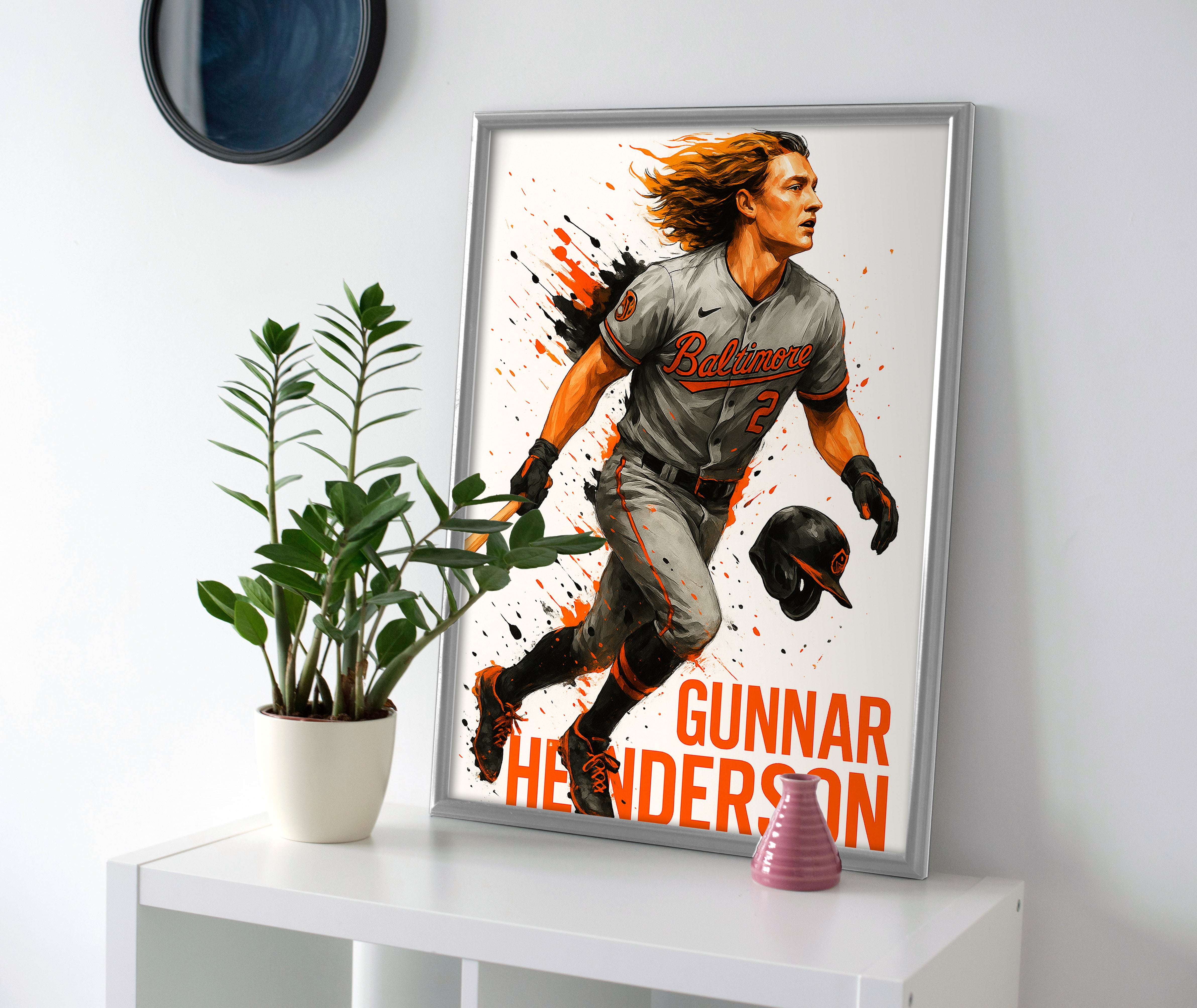 Gunnar Henderson Poster canvas baltimore orioles wall art painting